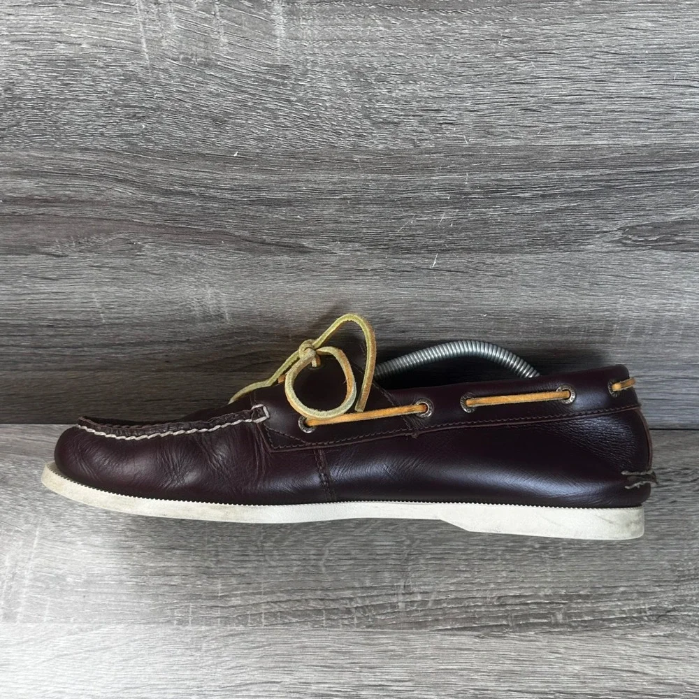 Bass Hampton Core 2 Boat Shoes Mens 12W Leather Moccasins Coastal Preppy Yacht